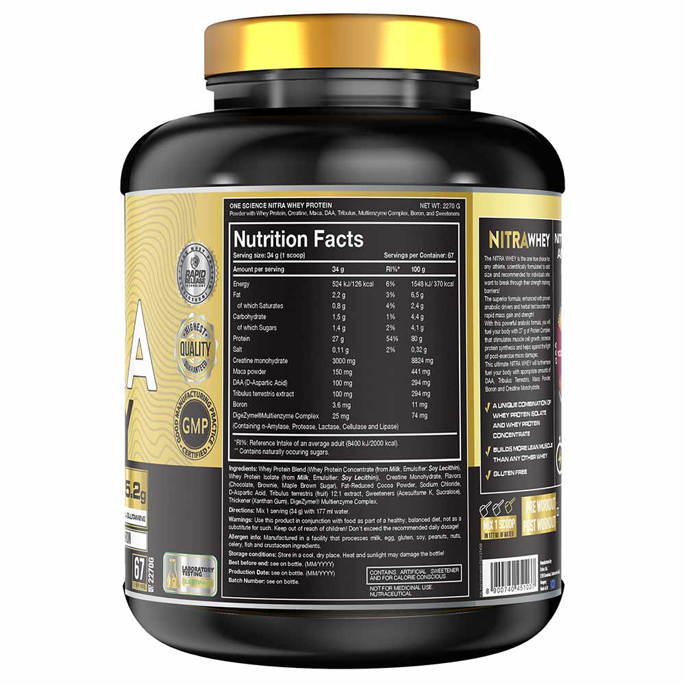 One Science Nitra Whey, 2.27 kg (5 lb) - One Science -