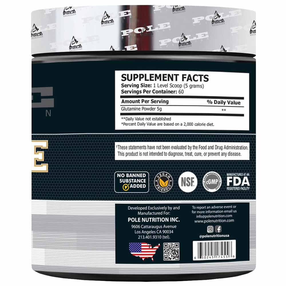 Pole Nutrition L Glutamine, 300gm, 60 servings