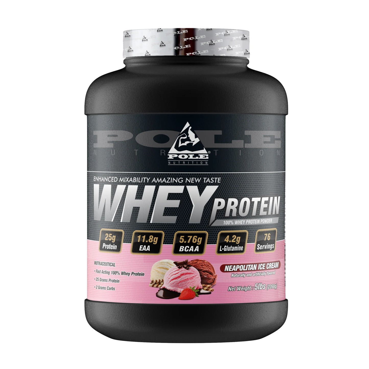 Pole Nutrition 100% Whey Protein Powder 5lbs - Pole Nutrition -