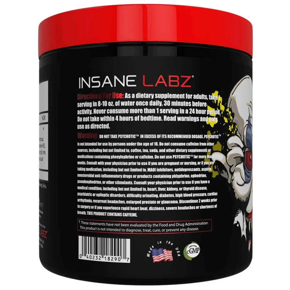 Insane Labs Psychotic Pre-workout | 35 Servings - Insane Labz - IL_Psychotic_BR