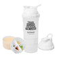 Nutrigize 3-Compartment Shaker Bottle with container For Pills And Powder, 600 ml