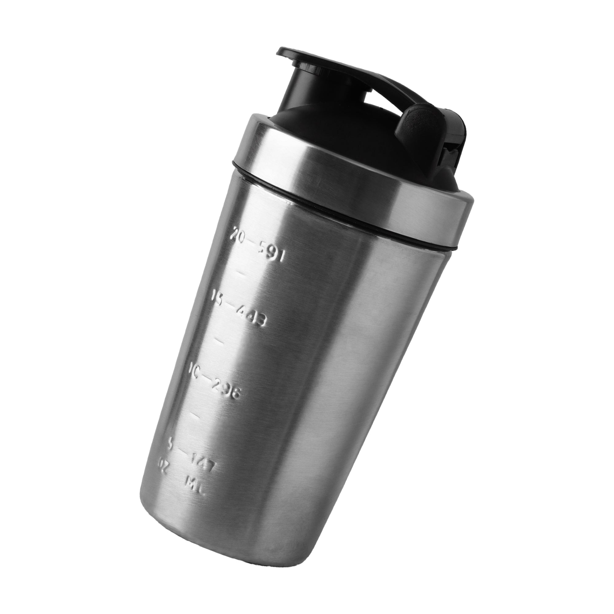 Nutrigize 590ml Stainless Steel Shaker Bottle for Protein & Supplements | Leakproof Gym Shaker