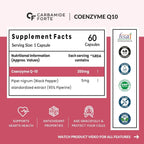 Carbamide Forte Coenzyme Q10, 200mg with piperine, 60 Capsules