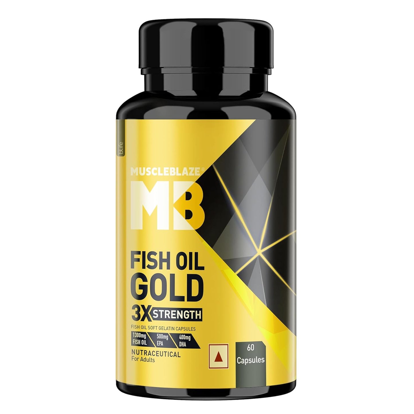 MuscleBlaze Omega 3 Fish Oil Gold 3x, 60 Capsules