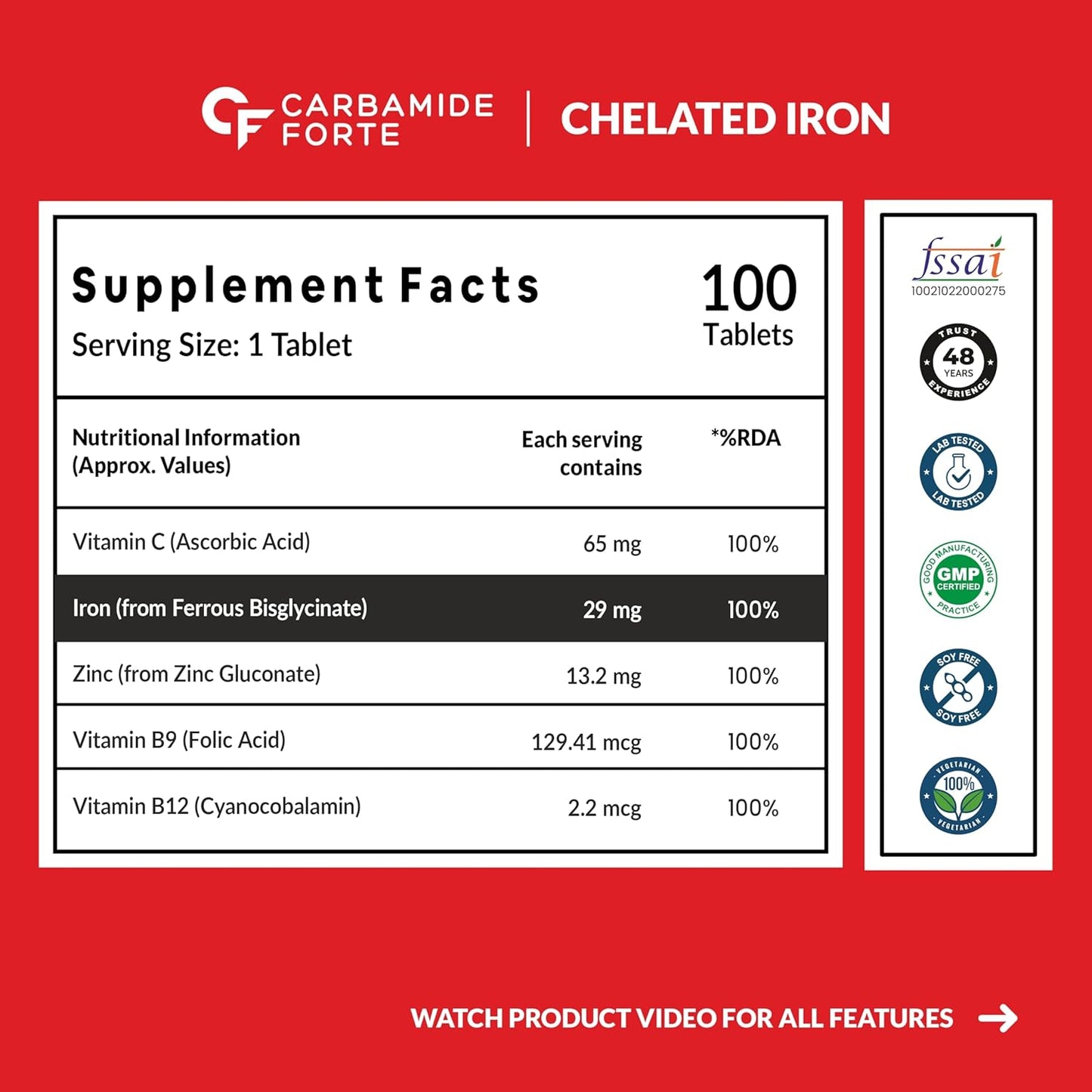 Carbamide Forte Chelated Iron with folic acid