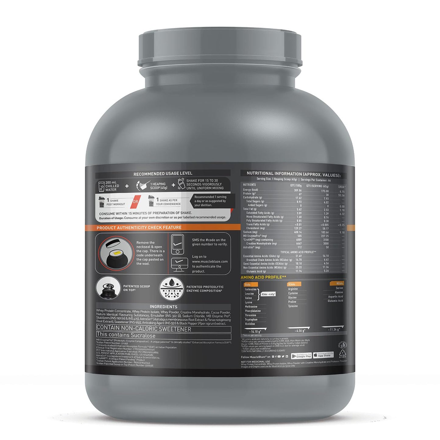 MuscleBlaze Biozyme Whey PR 2kg