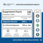 Carbamide Forte Chelated Magnesium Glycinate 2000mg, 120 tablets