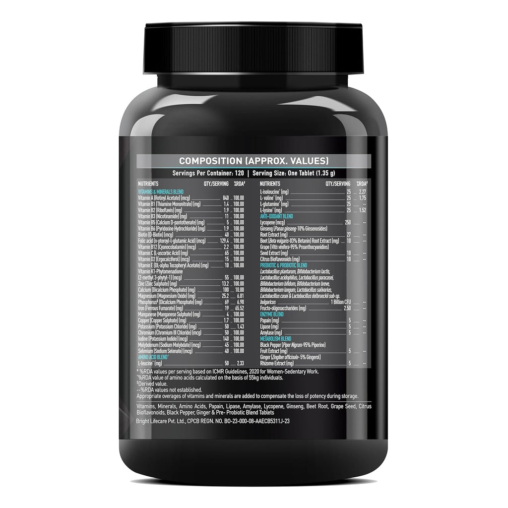 MuscleBlaze MB-Vite Daily Multivitamin, 120 Tablets