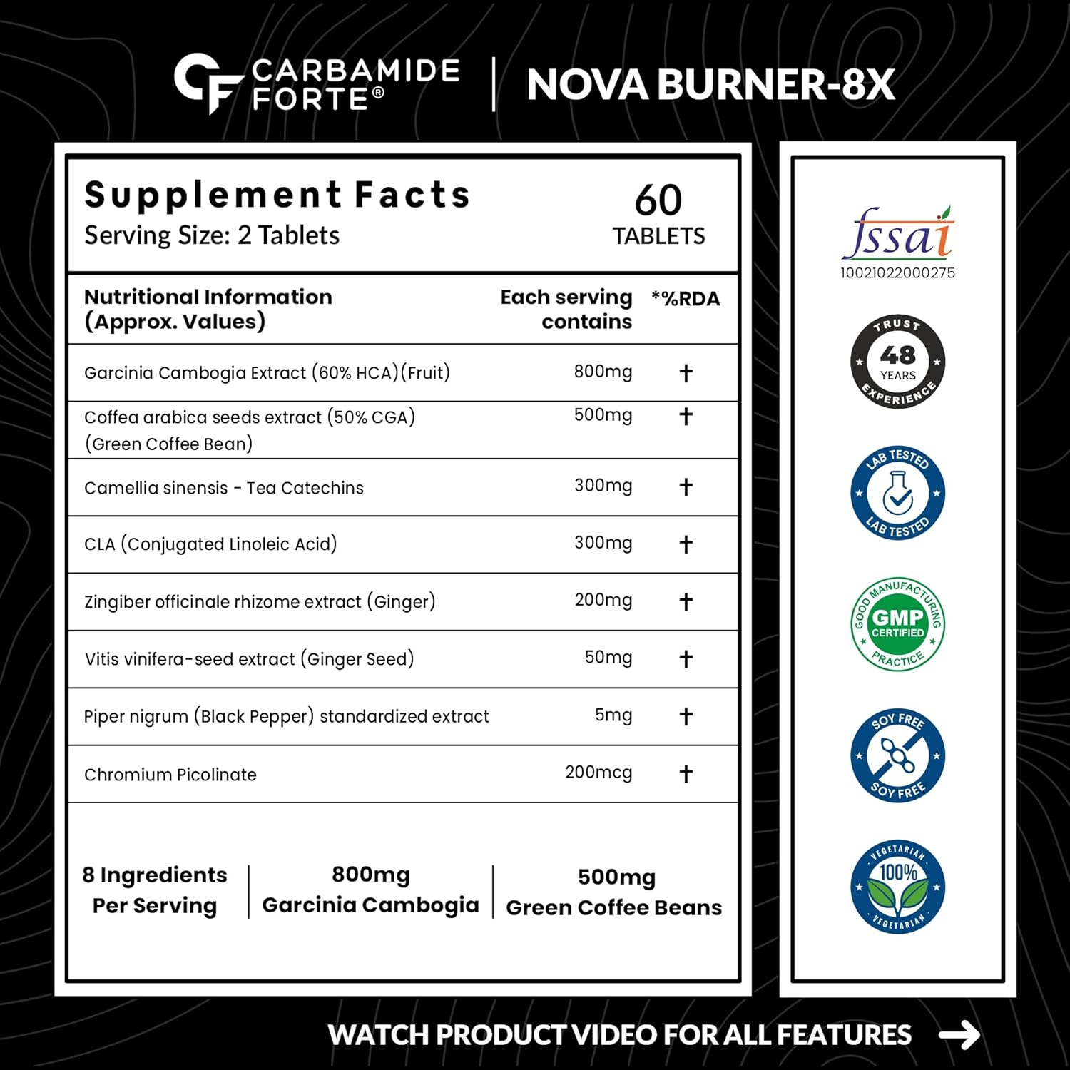 Carbamide Forte Burner for men and women 60 tablets
