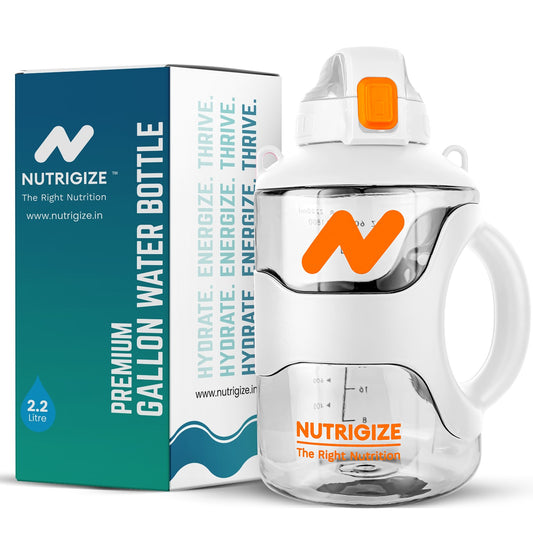 Sports Gallon Water Bottle 2.2 Litre | BPA Free Leak Proof Gym Gallon Water Bottle for Men & Women
