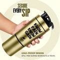 Stainless Steel Protein Shaker Bottle 590ml with Storage | Nutrigize