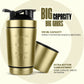 Stainless Steel Protein Shaker Bottle 590ml with Storage | Nutrigize