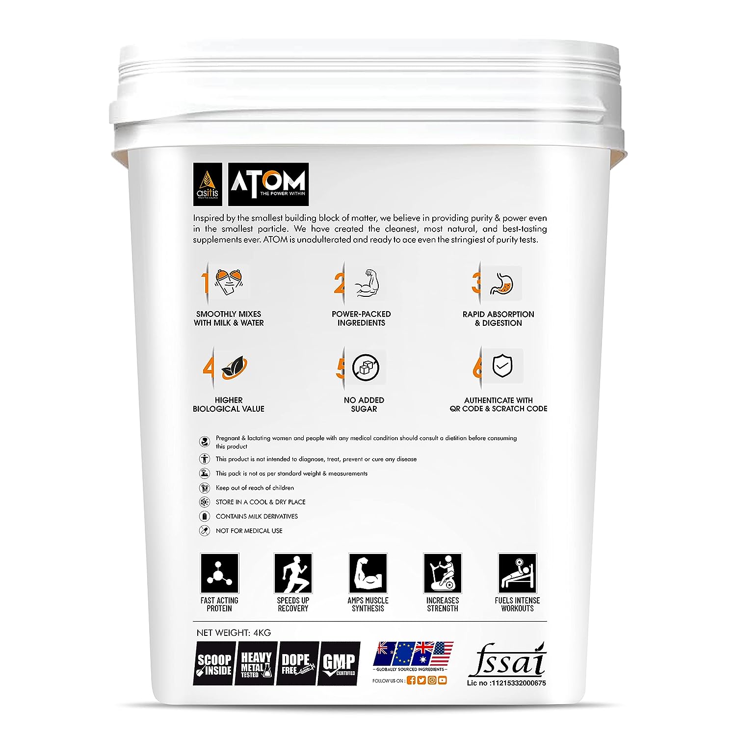As-it-is ATOM Whey Protein Powder
