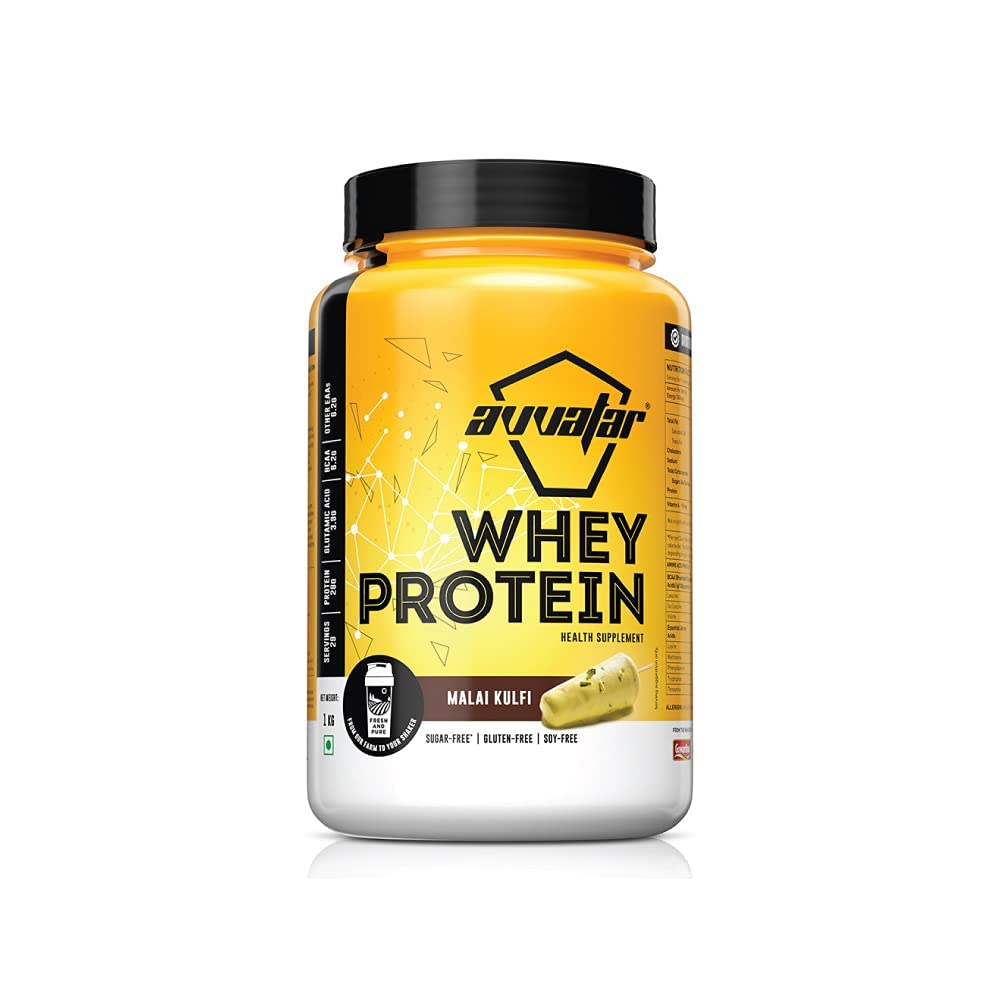 Avvatar Whey Protein Powder, Isolate & Concentrate Blend, 1kg