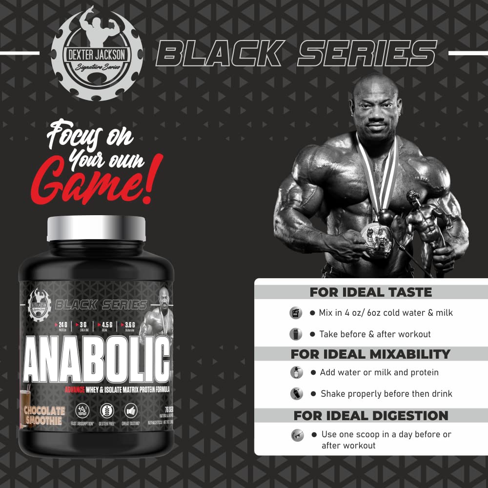 Dexter Jackson Black Series Anabolic Advance Whey & Isolate Matrix Protein Powder 5lbs