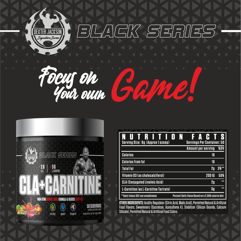 Dexter Jackson Black Series CLA + Carnitine, 50 servings