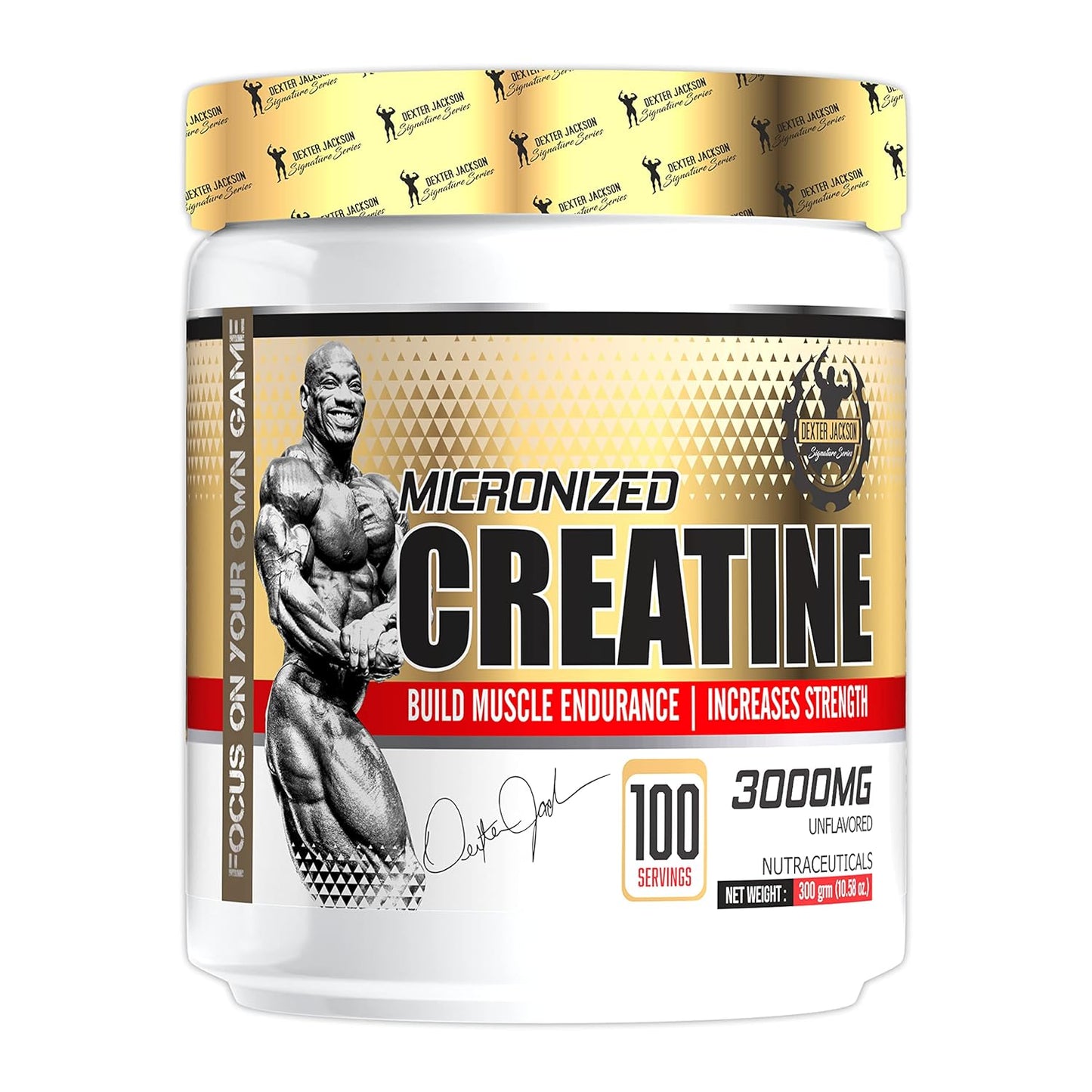 Dexter Jackson Micronized Creatine, 300gm, 100 servings