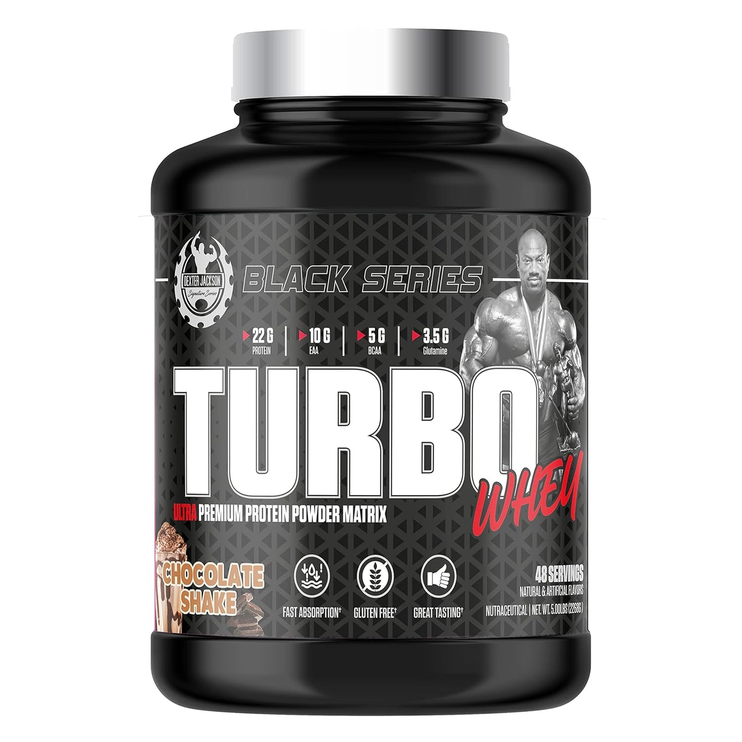 Dexter Jackson Black Series Turbo Whey Protein Powder 5lbs