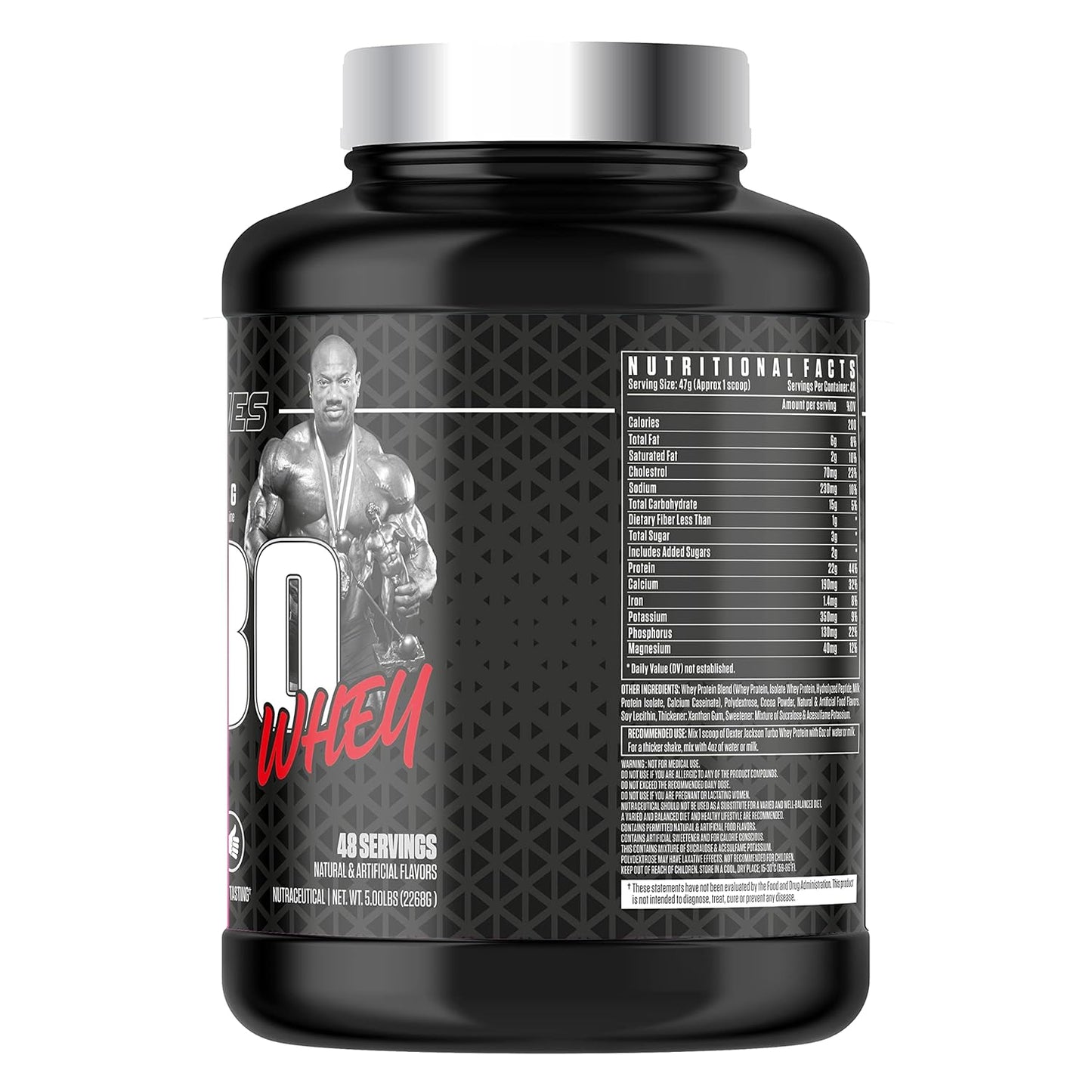 Dexter Jackson Black Series Turbo Whey Protein Powder 5lbs