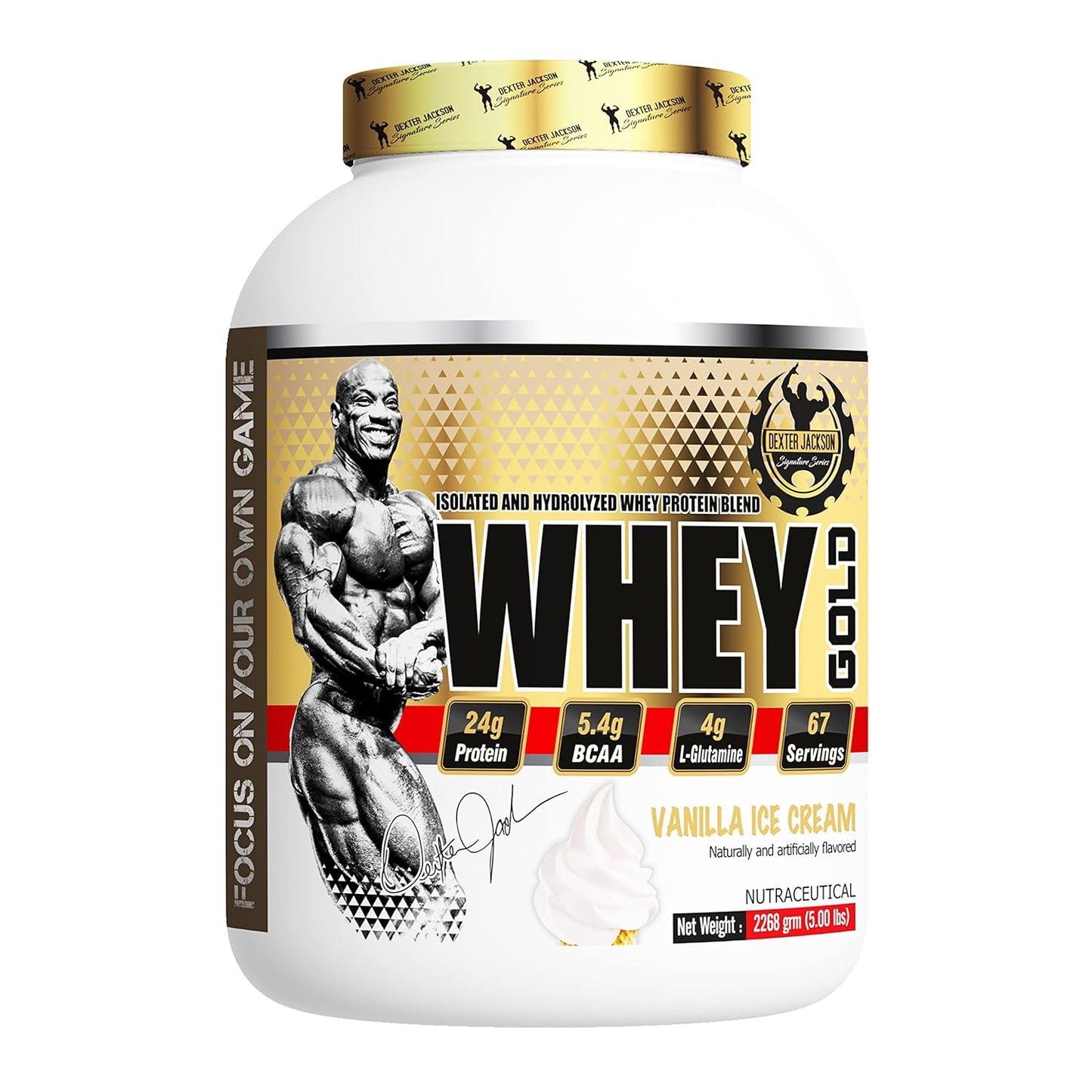 Dexter Jackson Isolate and Hydrolyzed Whey Protein blend Whey Gold, 2.27 kg, 5 lb