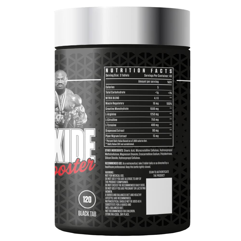 Dexter Jackson Black Series Nitrix Oxide Booster, 120 tablets - Dexter Jackson - DJ_Nitric_Black_120