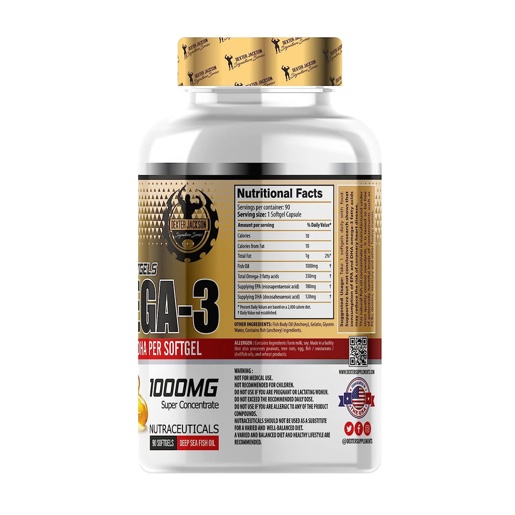 Dexter Jackson Omega-3 1000Mg, 90 Softgels