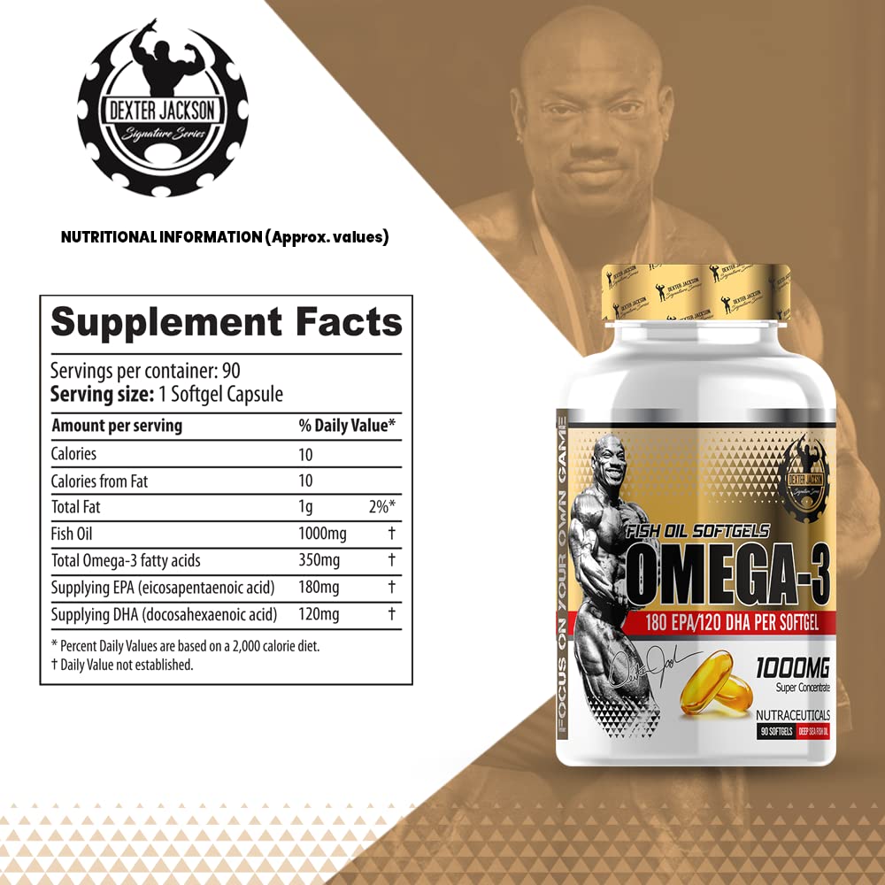 Dexter Jackson Omega-3 1000Mg, 90 Softgels