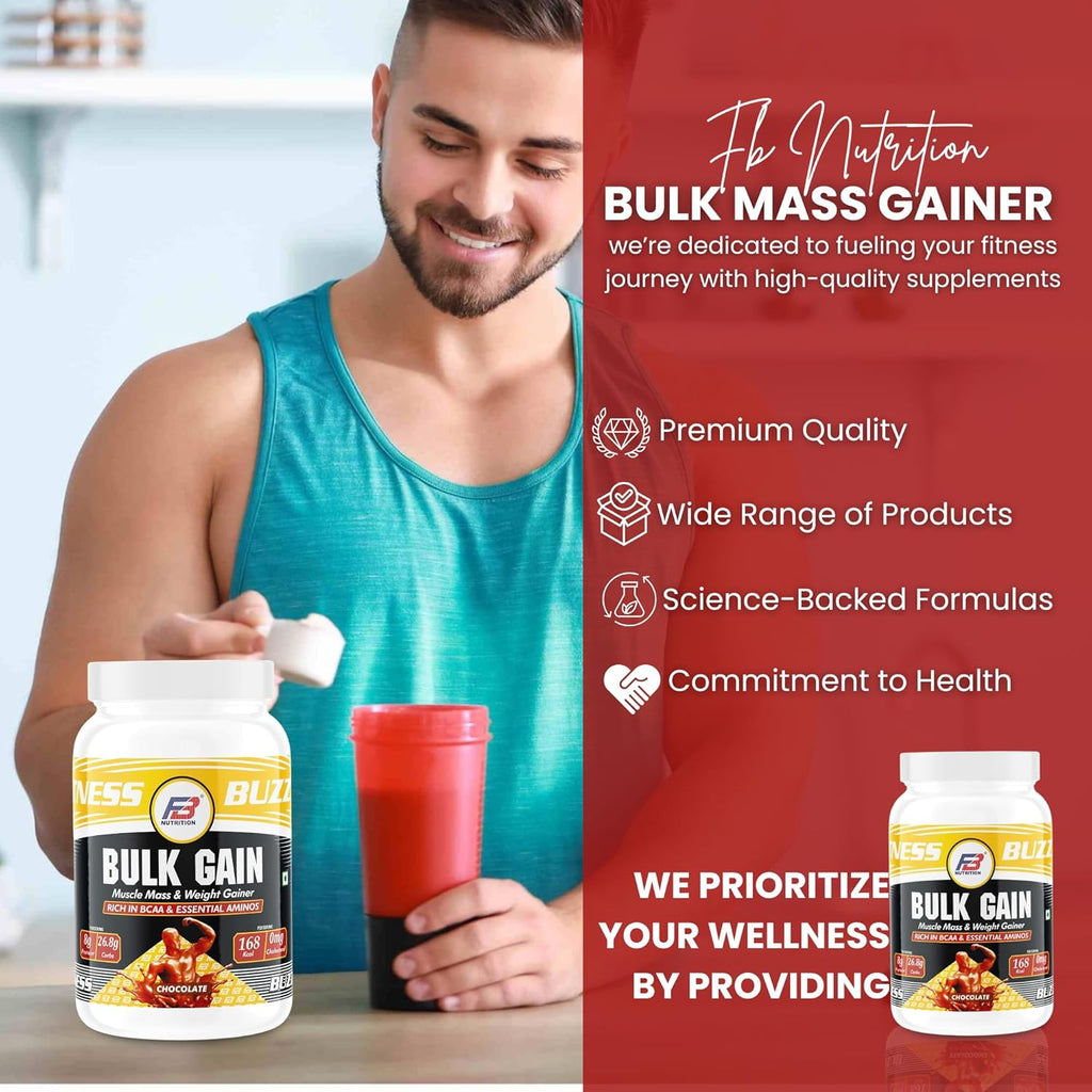 FB Nutrition Bulk Mass Gainer, 2.5kg, Chocolate