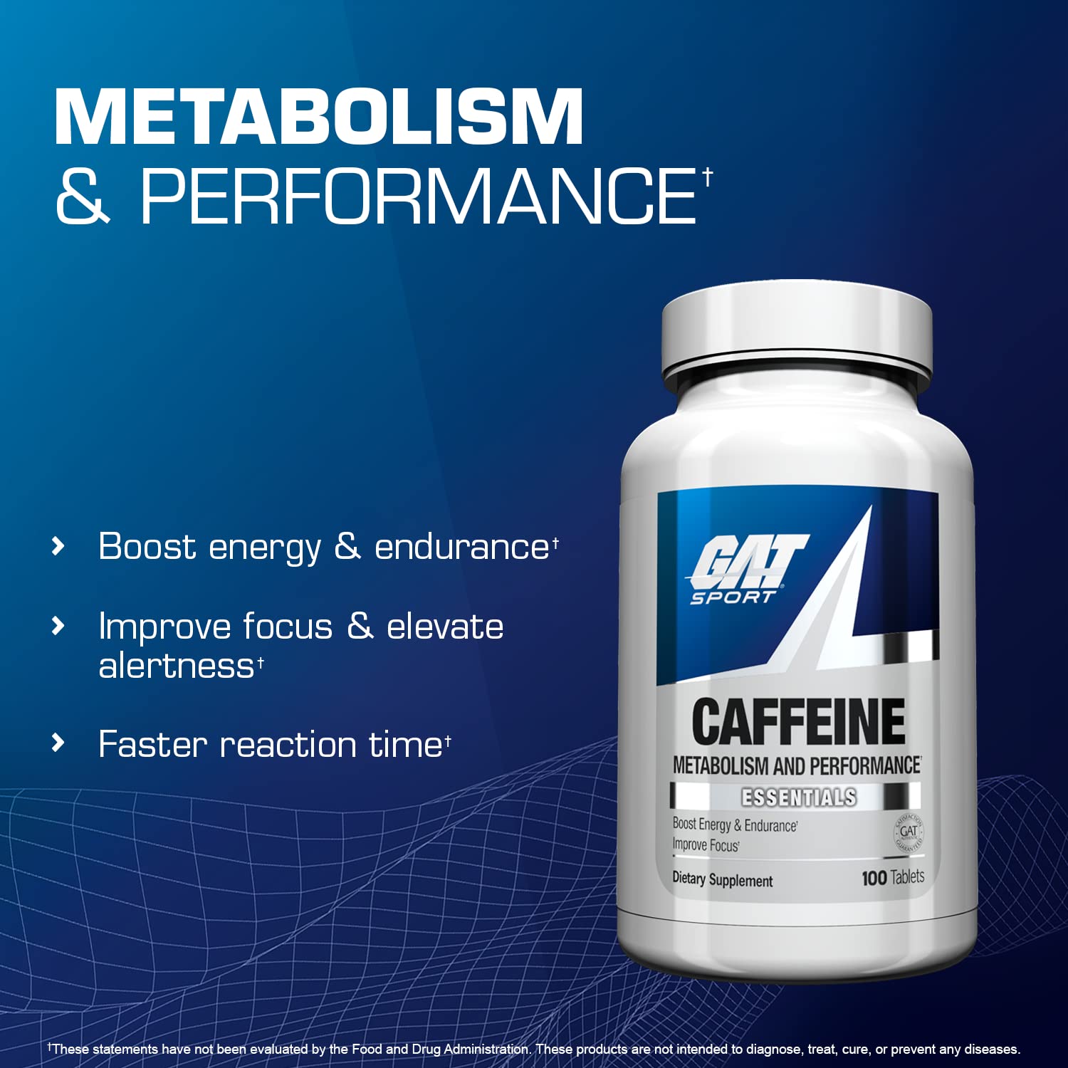 GAT Caffeine 100 Tablets - GAT - GAT_Caffeine_100