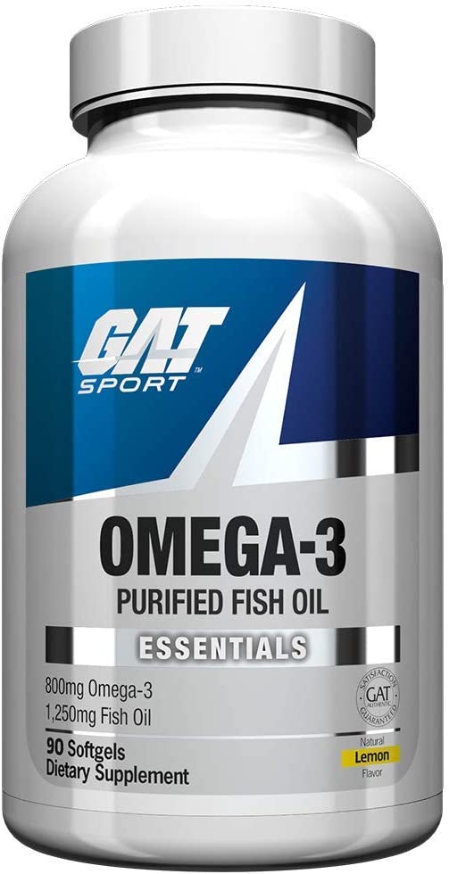 GAT Essentials Omega-3 Purified Fish Oil, 90 Count