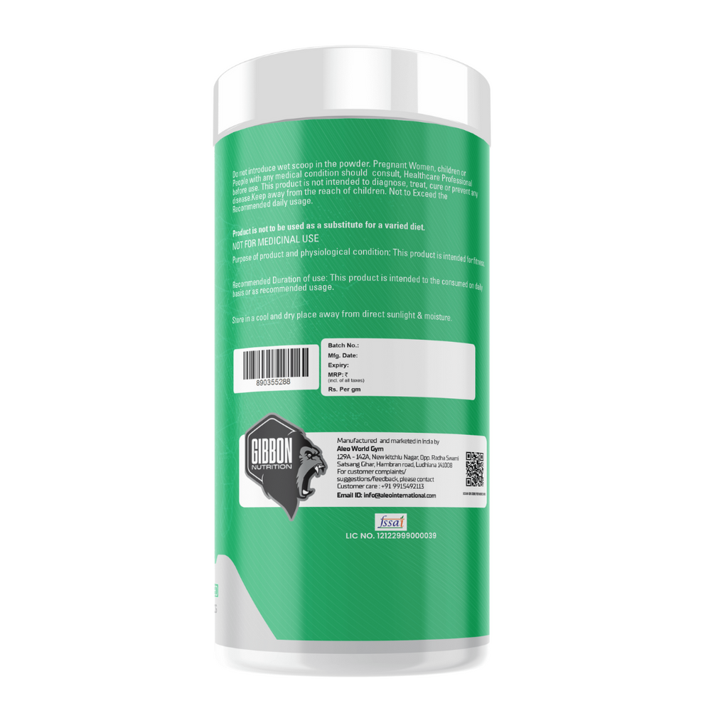 Gibbon Nutrition Creatine Monohydrate, 100gm, 33 servings