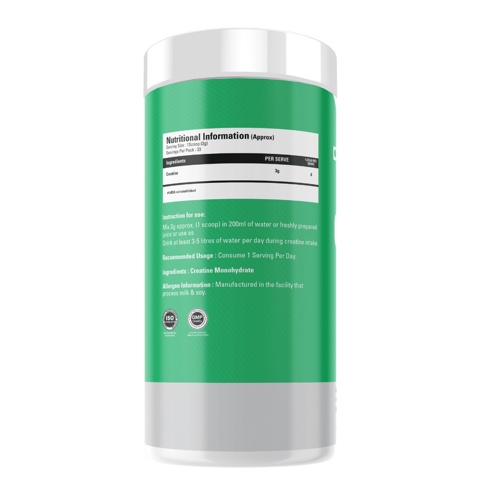 Gibbon Nutrition Creatine Monohydrate, 100gm, 33 servings