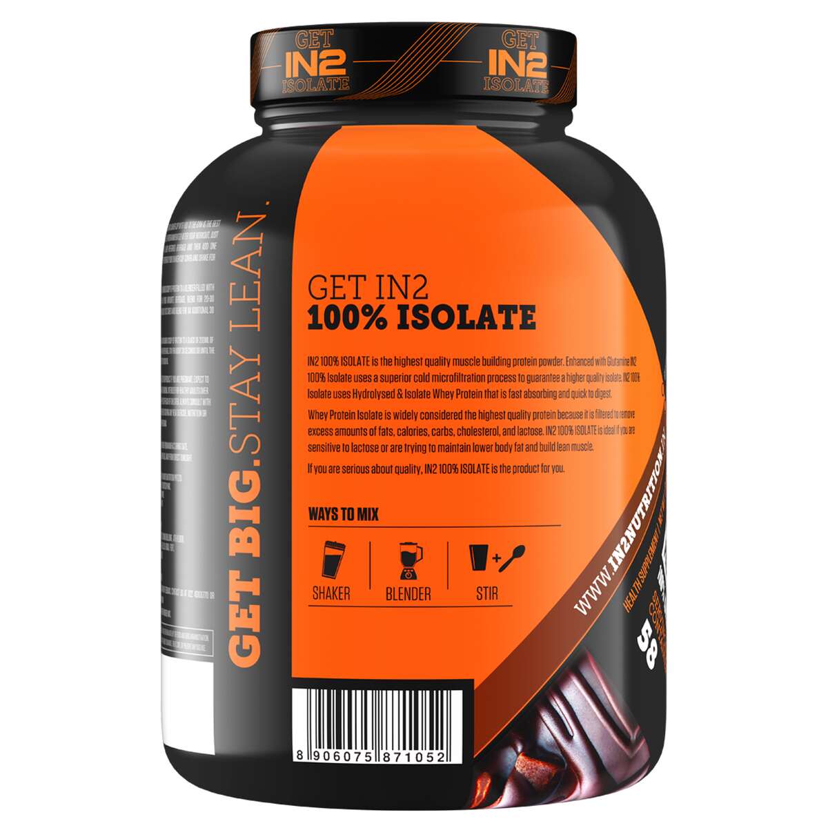 IN2 Nutrition Whey Protein Isolate - 1.5 Kg with FREE BCAA