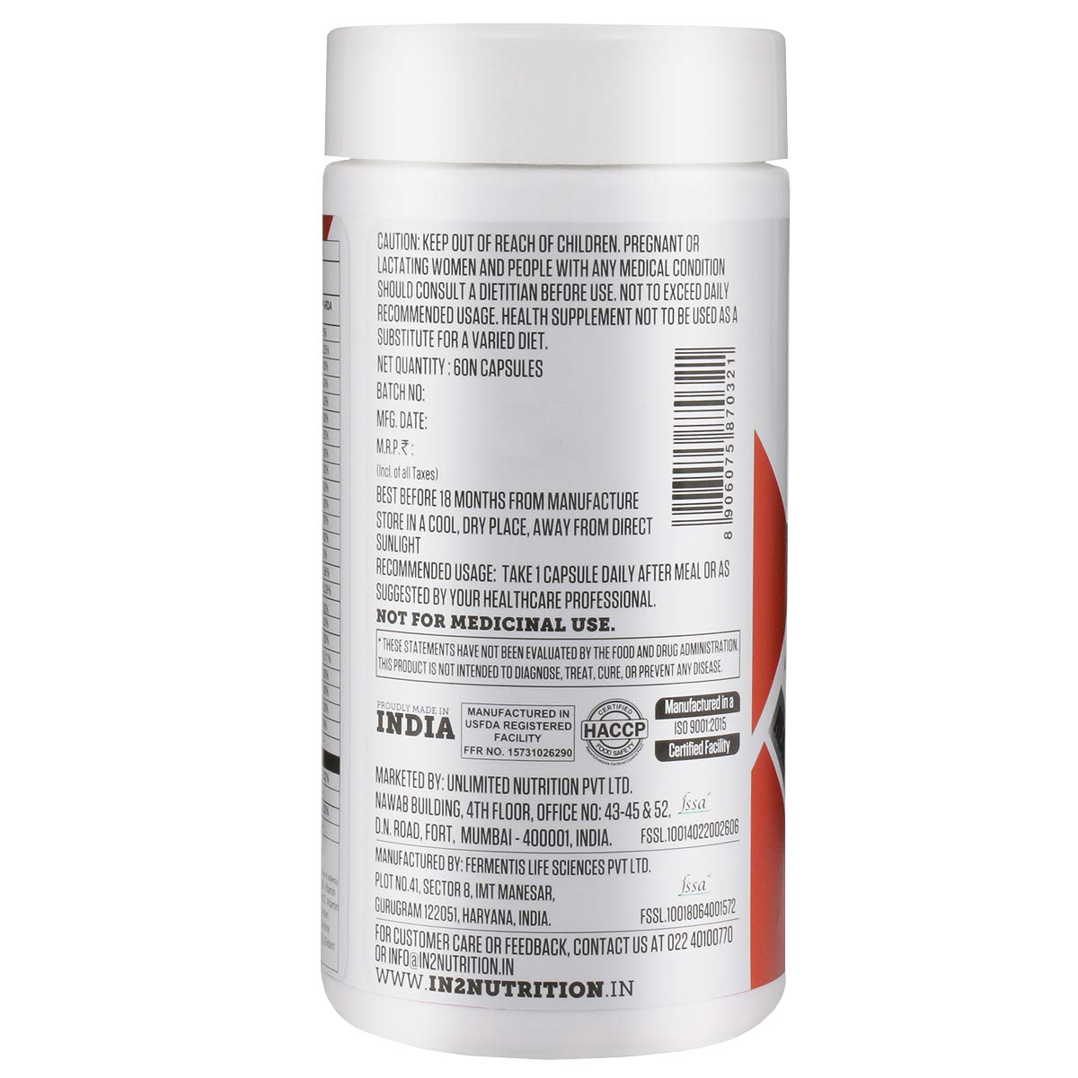 IN2 Multivitamin, Multi-minerals and Anti-Oxidant, 60 tablets