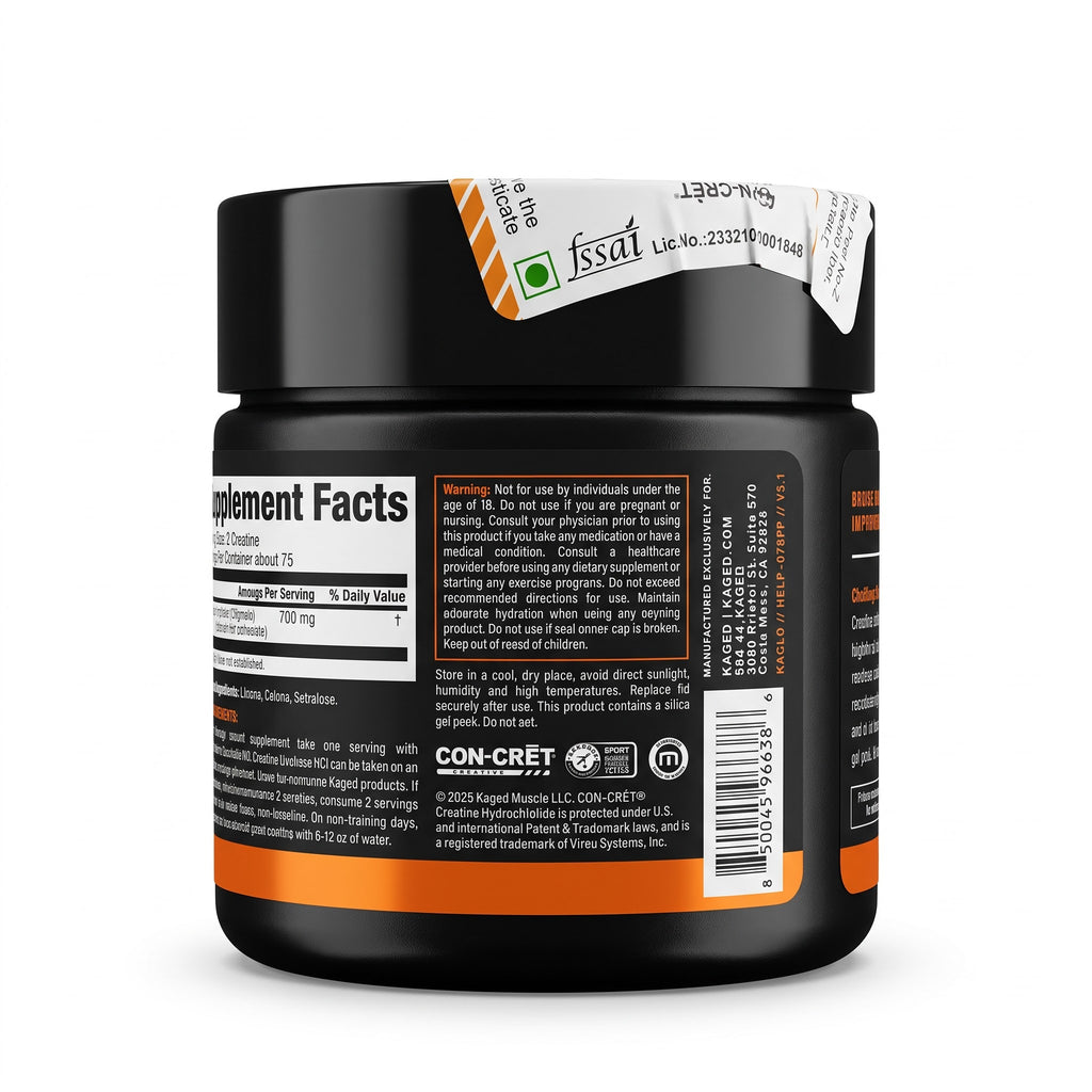 Kaged Creatine HCl | Creatine Hydrochloride | 75 Veg Capsules