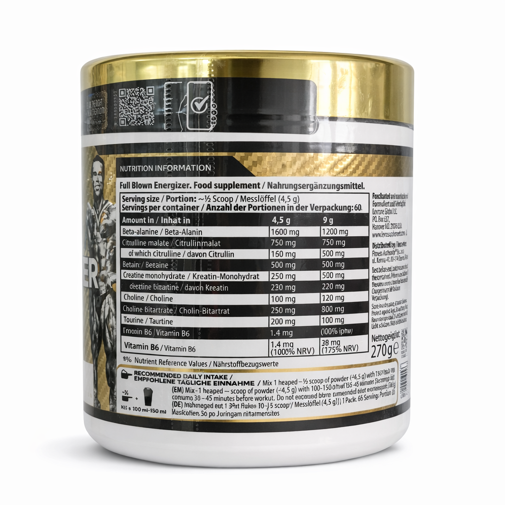Kevin Levrone Full Blown Energizer, Supports Workout Performance & Energy | 270g