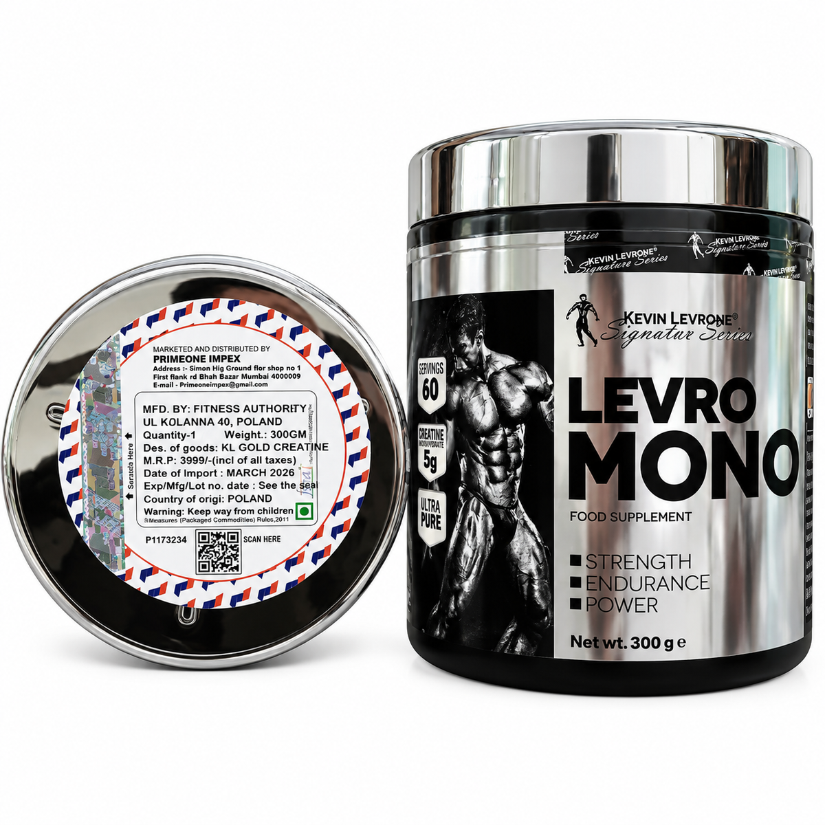 Kevin Levrone Levro Mono Creatine Monohydrate 300g, Unflavoured