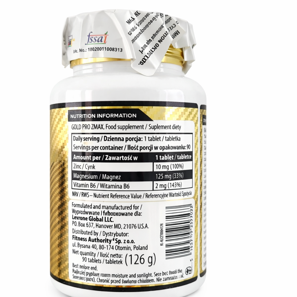 Kevin Levrone Gold Pro ZMAX with Zinc, Magnesium & Vitamin B6 | 90 tablets