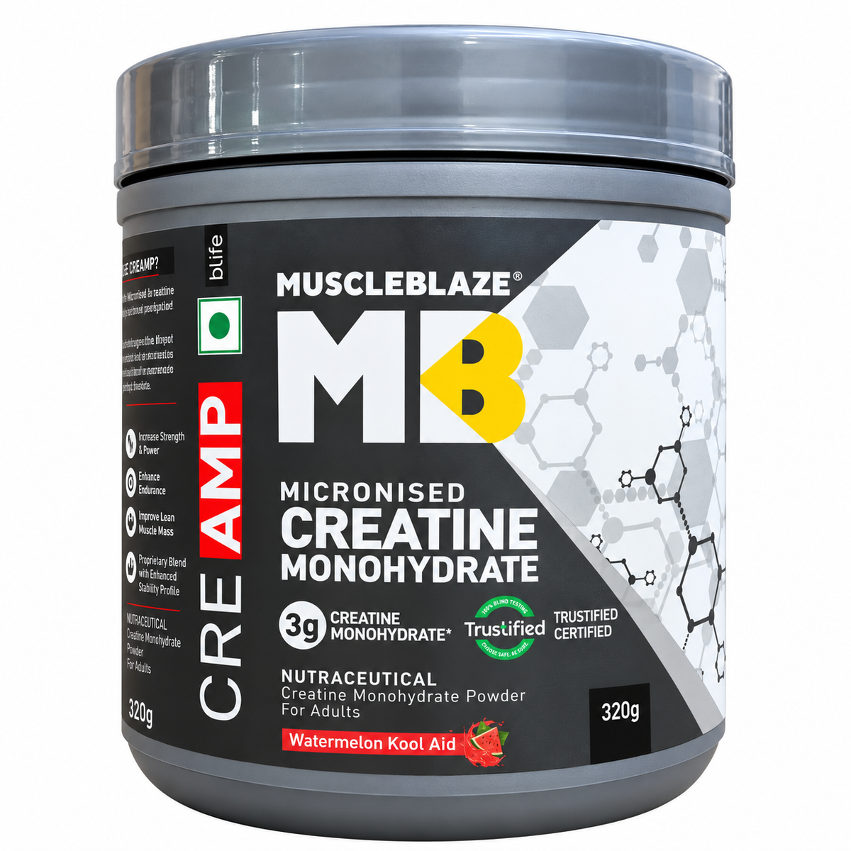 MuscleBlaze Creatine Monohydrate CreAmp | Micronised Creatine Powder