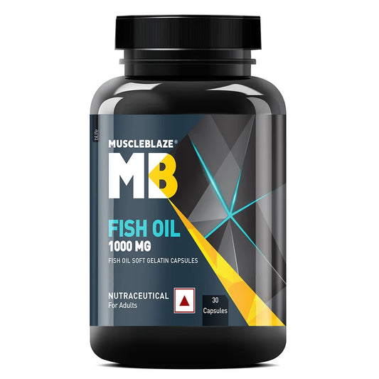 MuscleBlaze Omega 3 Fish Oil (1000 mg), 30 capsules