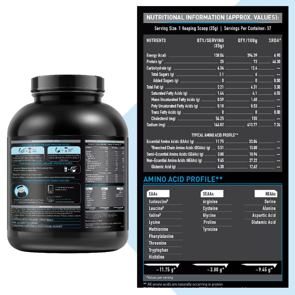 MuscleBlaze 100% Whey Protein Powder