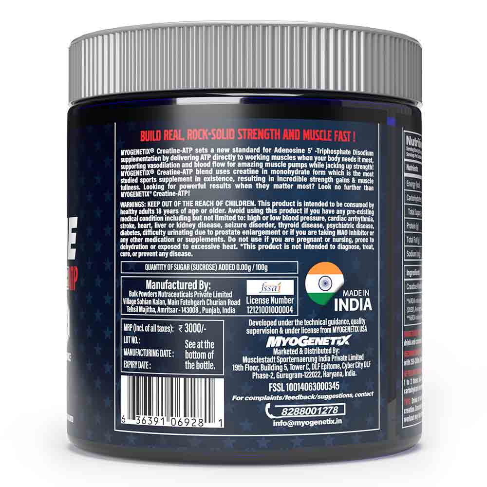 Myogenetix Creatine ATP, 300gm, 100 servings