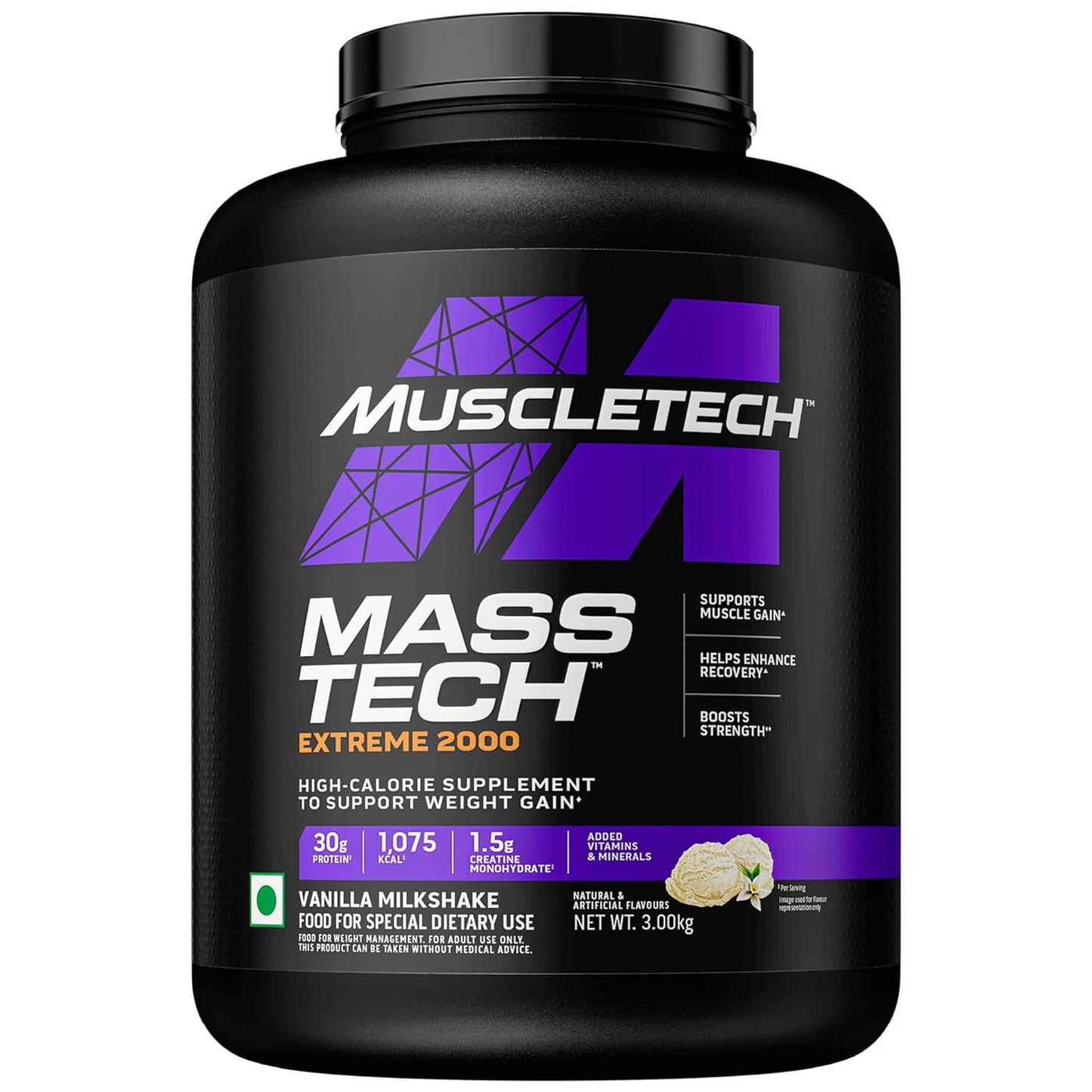 Muscletech Masstech Extreme 2000 Lean Mass Gainer, 3kg