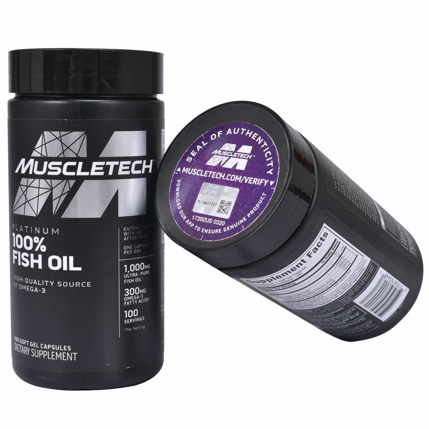 Muscletech Platinum 100% Fish Oil | 100 Softgels | Made in USA