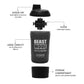 Nutrigize Screw cap with compartment, Leakproof Protein Shaker 600ml