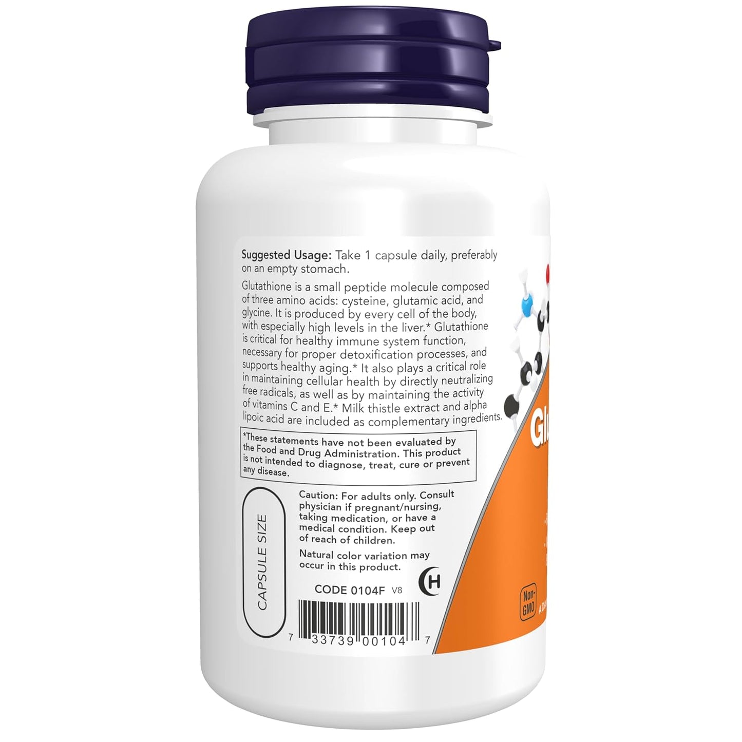 Now Foods Glutathione Capsules 500mg, 60 Veg Capsules