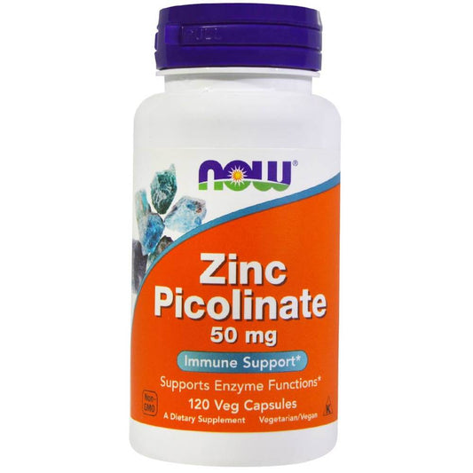 NOW Foods Zinc Picolinate 50 mg, 120 Veg Capsules