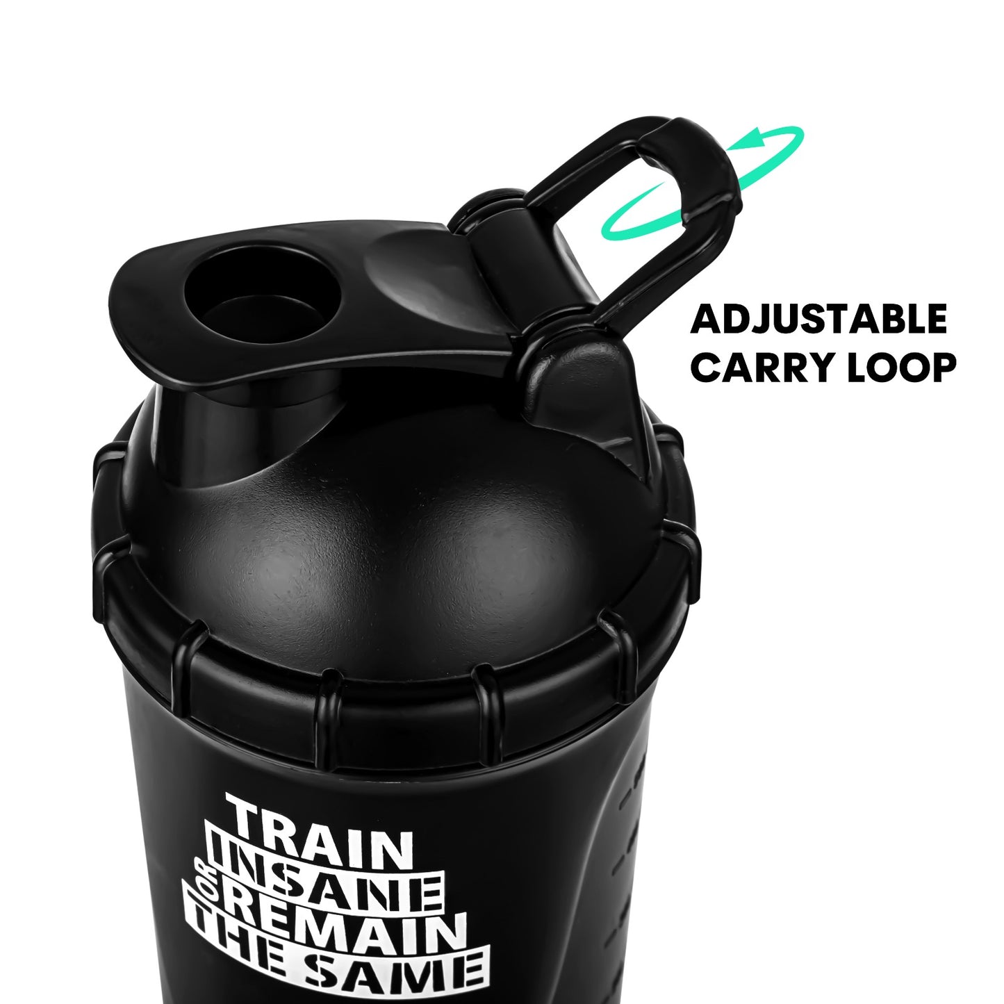 Nutrigize 3-Compartment Shaker Bottle with container For Pills And Powder, 600 ml