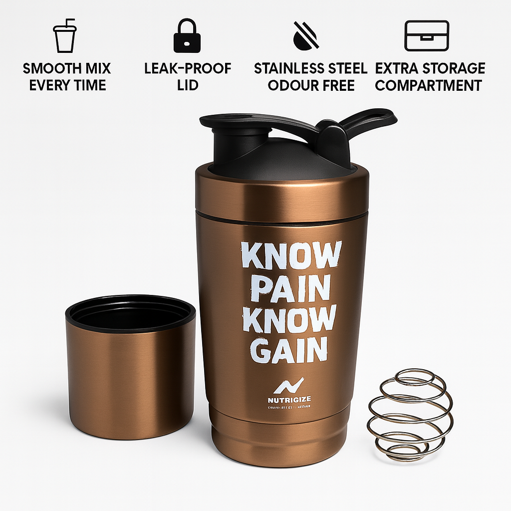 Premium Stainless Steel Shaker for Smooth, Lump-Free Shakes — Built for Everyday Athletes | Nutrigize