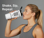 Stainless Steel Protein Shaker Bottle 590ml with Storage | Nutrigize